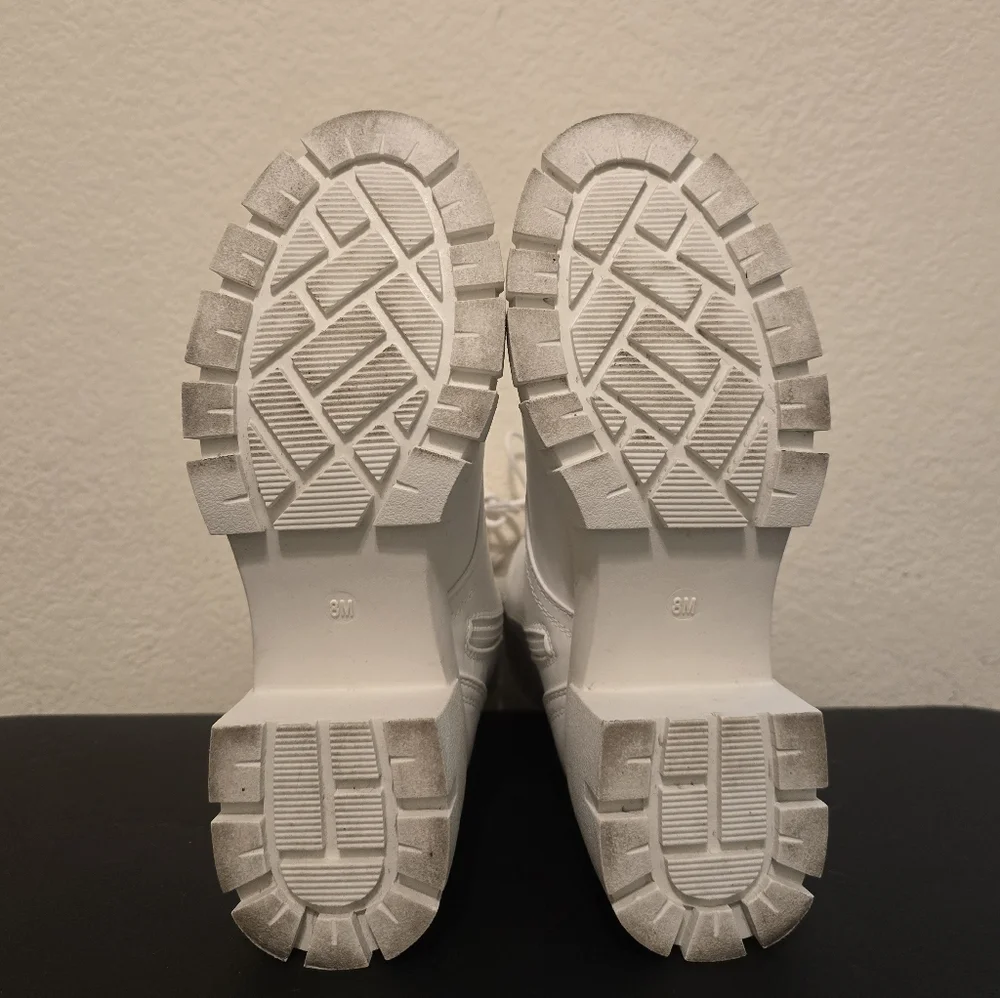 IDIFU White Combat Boots - Picture 4 of 8